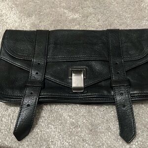 Proenza Schouler PS1 black clutch